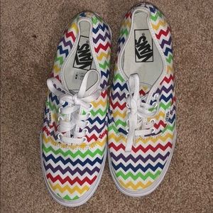 Rainbow Chevron Vans